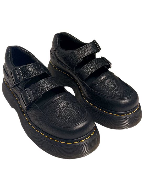 Dr. Martens Shoes - Dr. Martens Buzz Mary Jane Platform Shoes Black Milled Nappa NWT